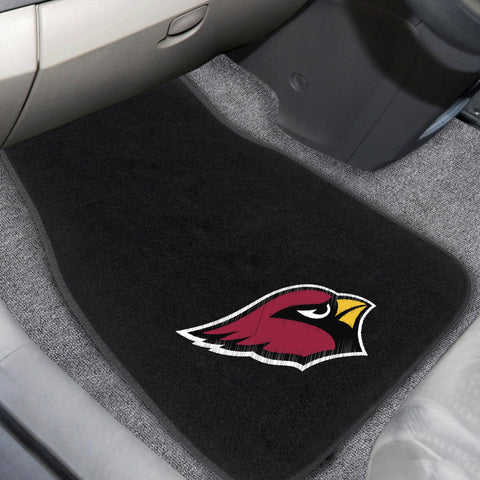 Arizona Cardinals 2 pc Embroidered Car Mat Set 17"x25.5" 