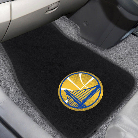 Golden State Warriors 2 pc Embroidered Car Mat Set 17"x25.5" 