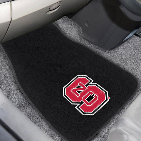North Carolina State Wolfpack 2 pc Embroidered Car Mat Set 17"x25.5" 