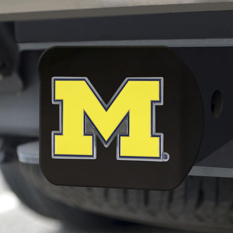 Michigan Wolverines Hitch Cover Color on Black 3.4"x4" 