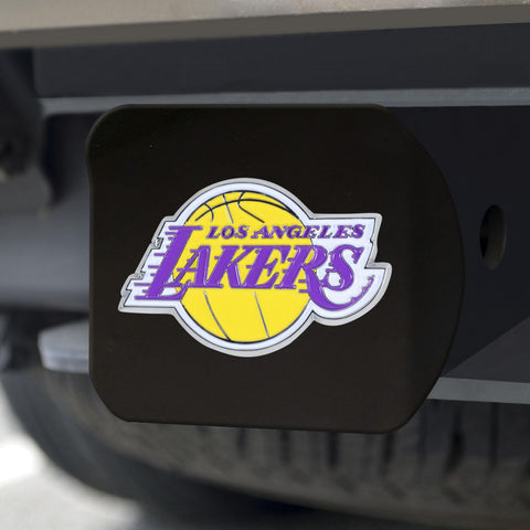 Los Angeles Lakers Hitch Cover Color on Black 3.4"x4" 