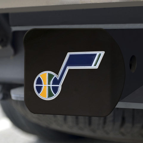 Utah Jazz Hitch Cover Color on Black 3.4"x4" 