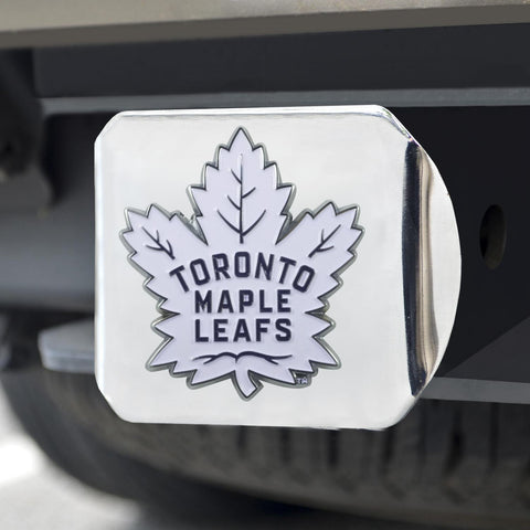 Toronto Maple Leafs Color Hitch Cover Chrome 3.4"x4" 