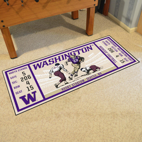 Washington Huskies Ticket Runner 30"x72" 
