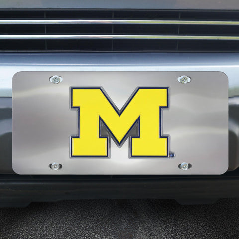 Michigan Wolverines Diecast License Plate 12"x6" 