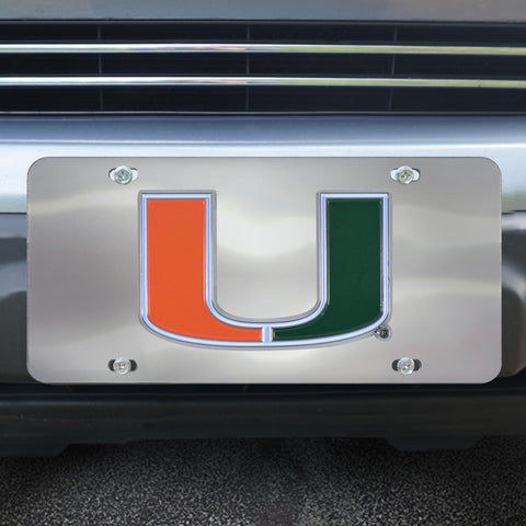 Miami Hurricanes Diecast License Plate 12"x6" 