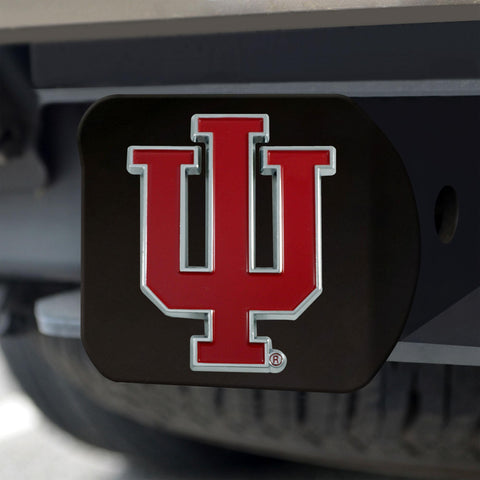 Indiana Hoosiers Hitch Cover Color on Black 3.4"x4" 
