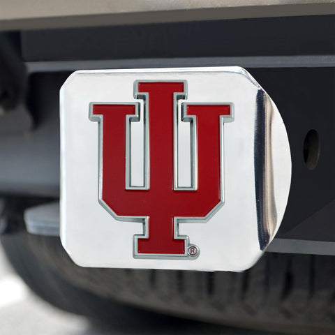 Indiana Hoosiers Color Hitch Cover Chrome 3.4"x4" 