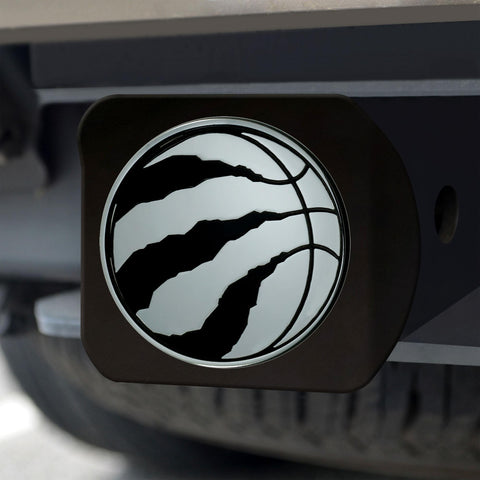 Toronto Raptors Hitch Cover Chrome on Black 3.4"x4" 