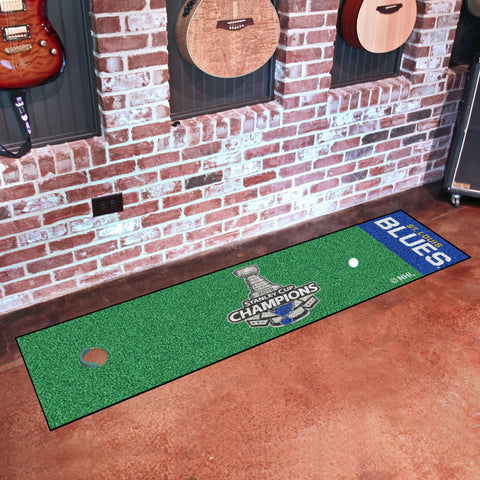 St. Louis Blues 2019 Stanley Cup Champions Putting Green Mat 