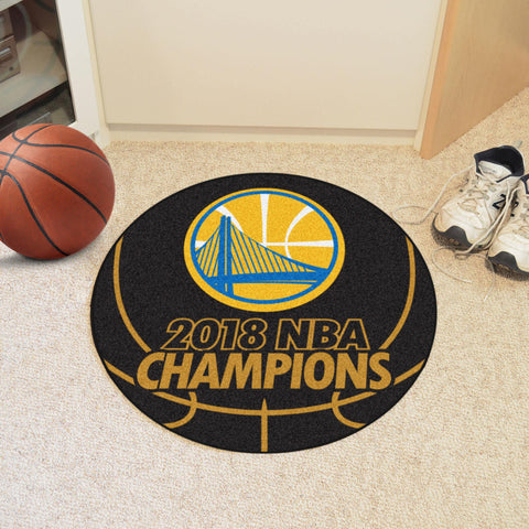 Golden State Warriors 2018 Finals Champions Basketball Mat 27" diameter 