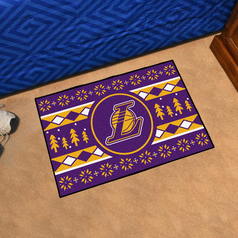 Los Angeles Lakers Holiday Sweater Starter Mat 19"x30" 