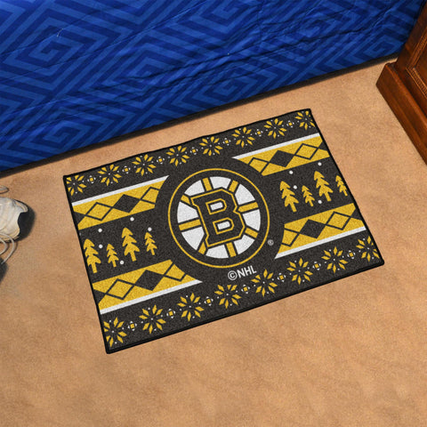 Boston Bruins Holiday Sweater Starter Mat 19"x30" 