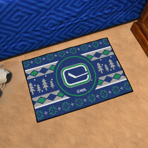 Vancouver Canucks Holiday Sweater Starter Mat 19"x30" 