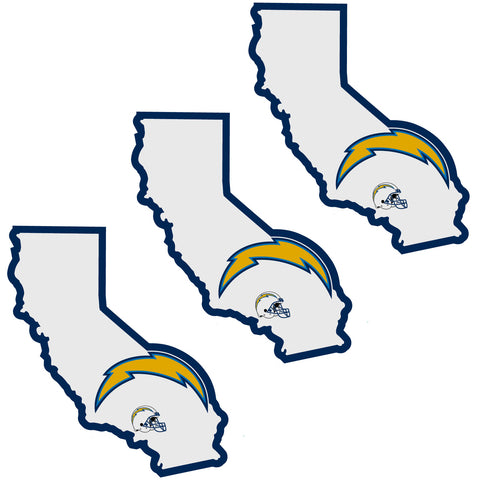 Los Angeles Chargers   Home State Decal 3pk 