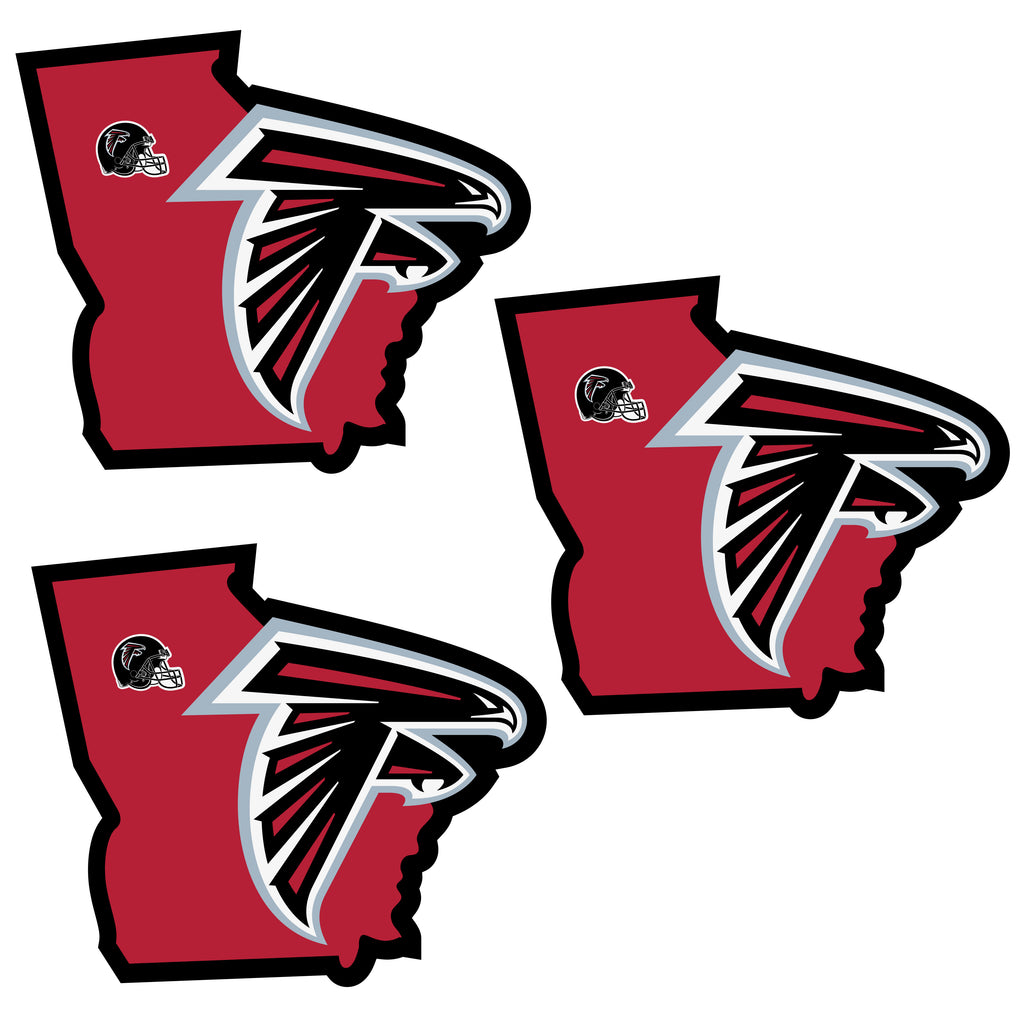 Atlanta Falcons   Home State Decal 3pk 