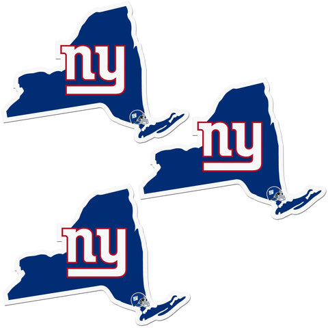 New York Giants   Home State Decal 3pk 