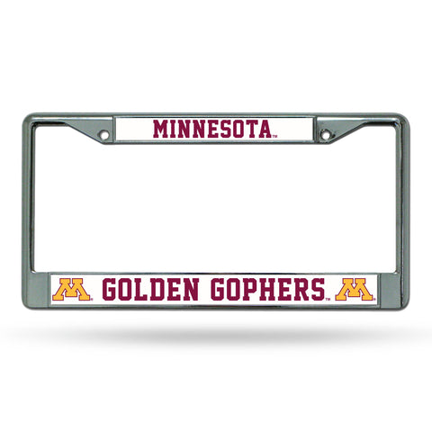 Minnesota Golden Gophers License Frame - Chrome