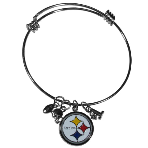 Pittsburgh Steelers Charm Bangle Bracelet