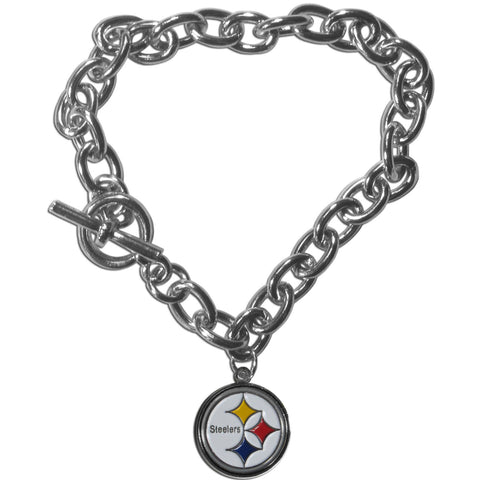 Pittsburgh Steelers Charm Chain Bracelet