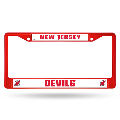 New Jersey Devils Chrome License Frame - Colored