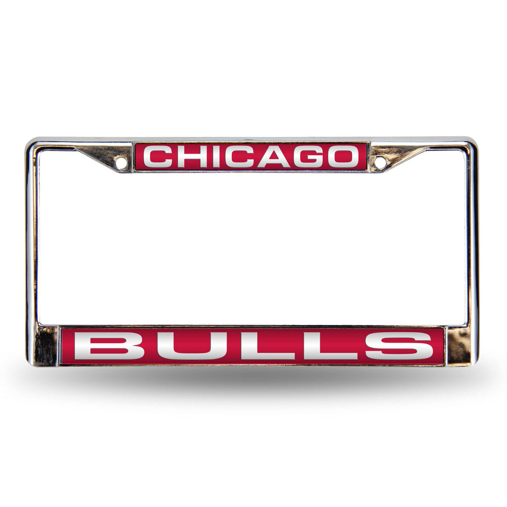 Chicago Bulls Chrome Laser License Frame