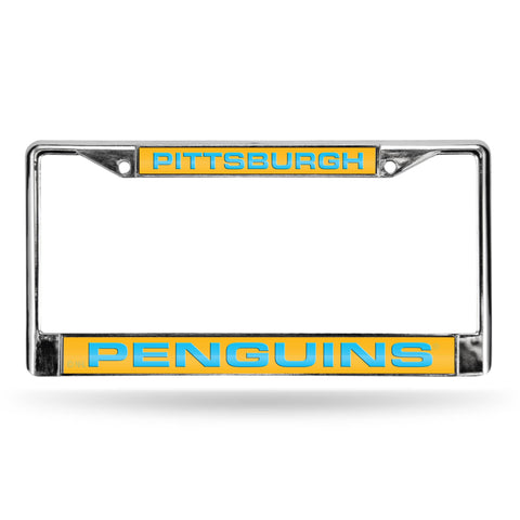 Pittsburgh Penguins Chrome Laser License Frame
