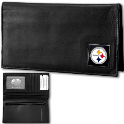 Pittsburgh Steelers Deluxe Leather Checkbook Cover