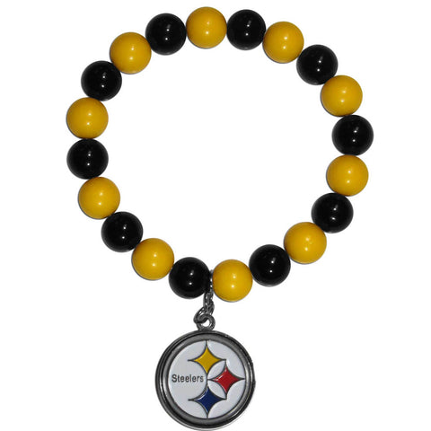 Pittsburgh Steelers Fan Bead Bracelet