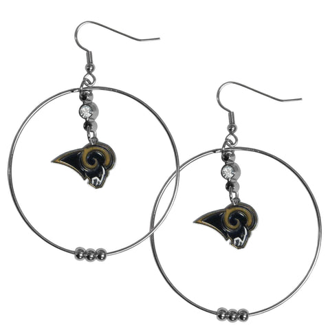 Los Angeles Rams 2 Inch Hoop Earrings