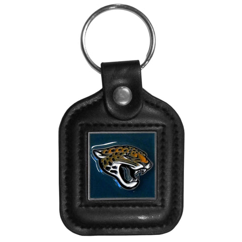 Jacksonville Jaguars   Square Leatherette Key Chain 