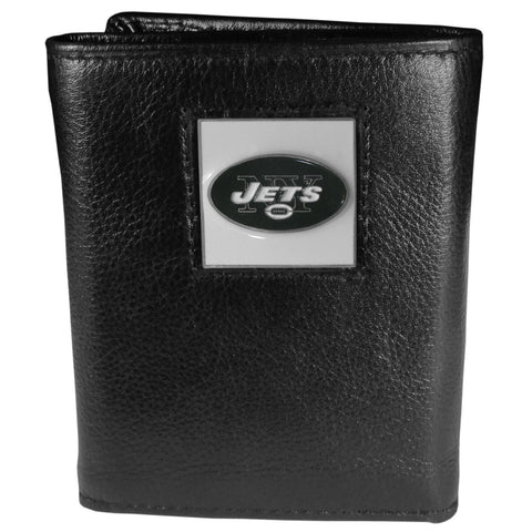 New York Jets   Deluxe Leather Tri fold Wallet 