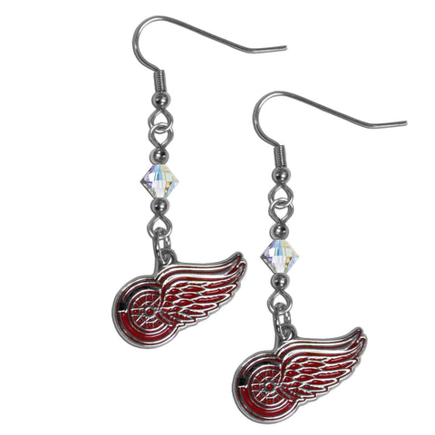 Detroit Red Wings® Crystal Earrings - Dangle Style