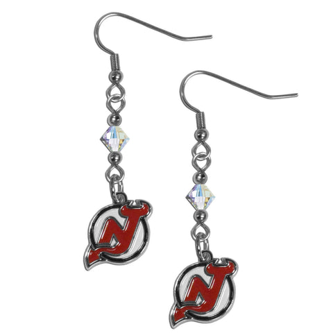 New Jersey Devils® Crystal Earrings - Dangle Style