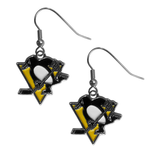 Pittsburgh Penguins® Chrome Earrings - Dangle Style