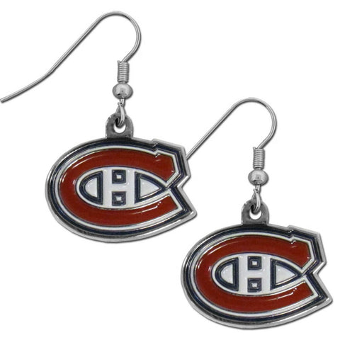 Montreal Canadiens   Chrome Dangle Earrings 