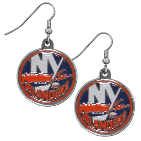 New York Islanders   Chrome Dangle Earrings 