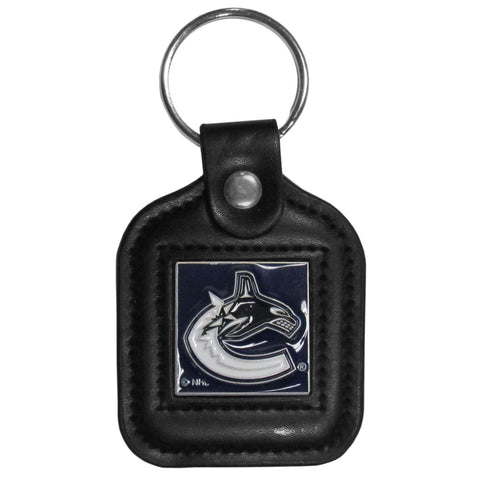 Vancouver Canucks® Square Leather Key Chain