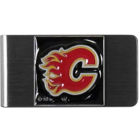 Calgary Flames   Steel Money Clip 
