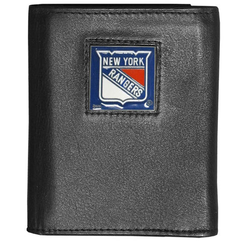New York Rangers   Deluxe Leather Tri fold Wallet 