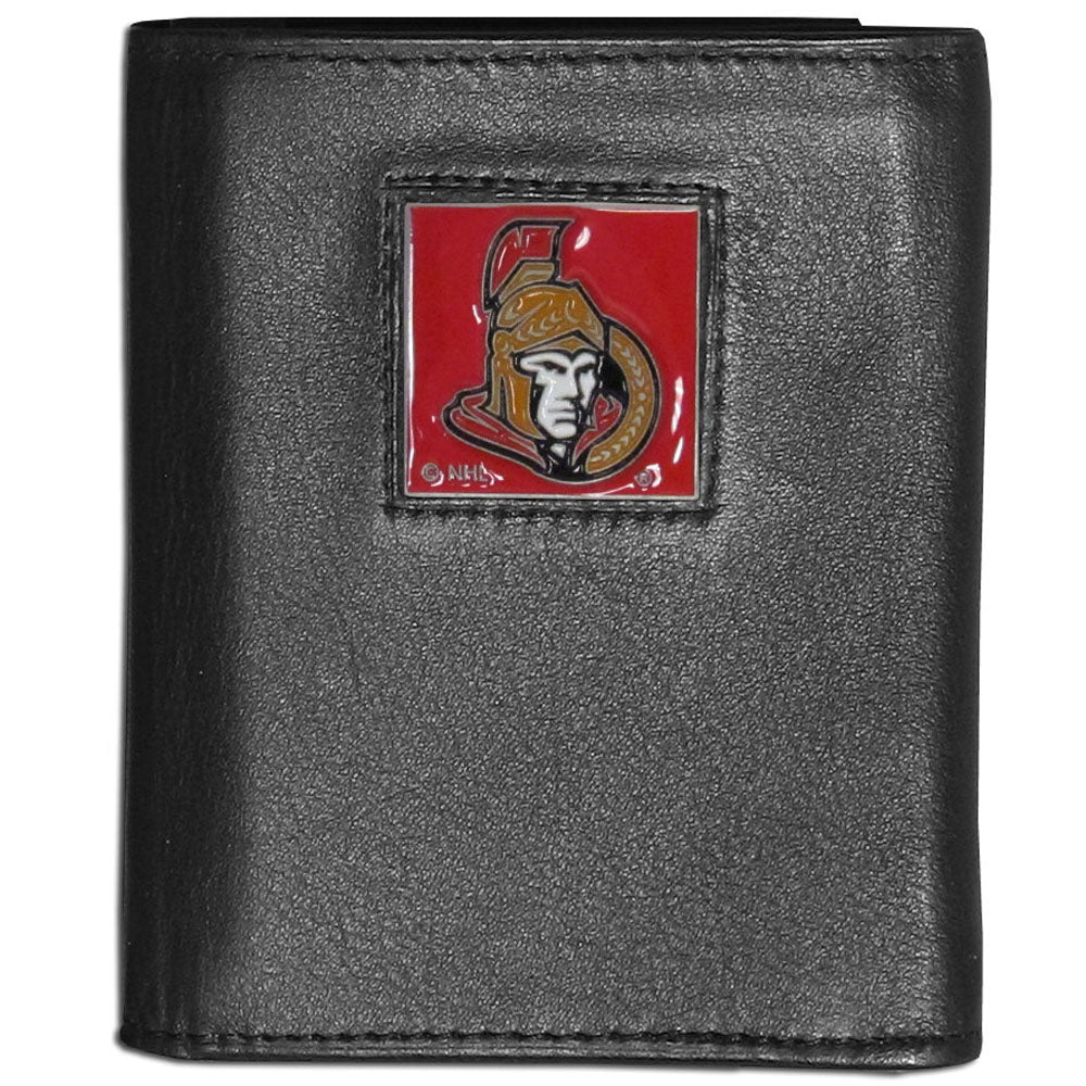 Ottawa Senators   Leather Tri fold Wallet 