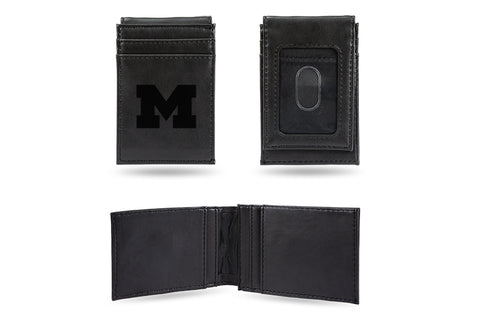 Michigan Wolverines Laser Engraved Front Pocket Wallet