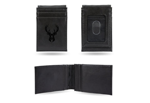 Milwaukee Bucks Laser Engraved Front Pocket Wallet