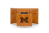 Michigan Wolverines Laser Engraved Trifold Wallet
