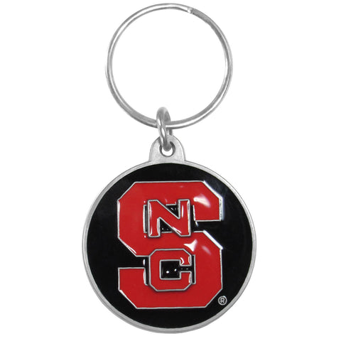 North Carolina State Wolfpack   Carved Metal Key Chain 