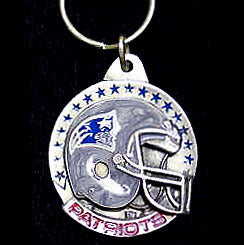 New England Patriots Carved Metal Key Chain