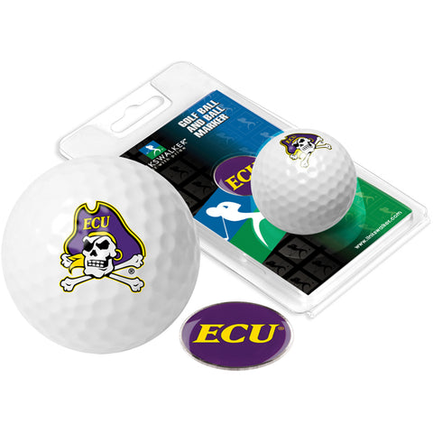 East Carolina Pirates Golf Ball One Pack with Marker