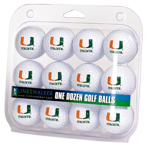 Miami Hurricanes Dozen Golf Balls
