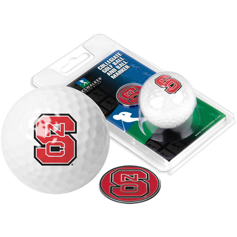 NC State Wolfpack Golf Ball One Pack with Marker