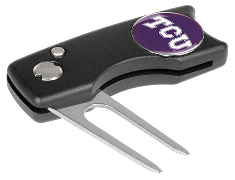 Texas Christian Horned Frogs Spring Action Divot Tool